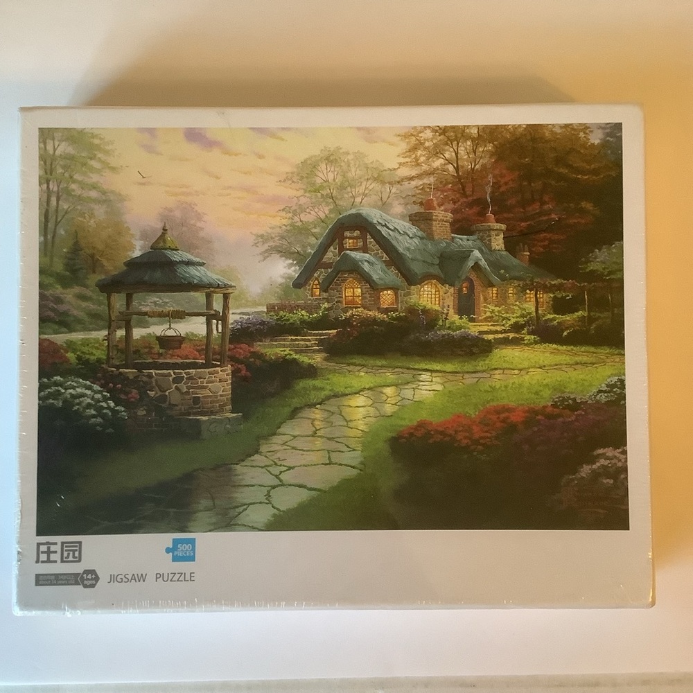 Jigsaw Puzzle Cottage & Wishing Well 500 Pieces